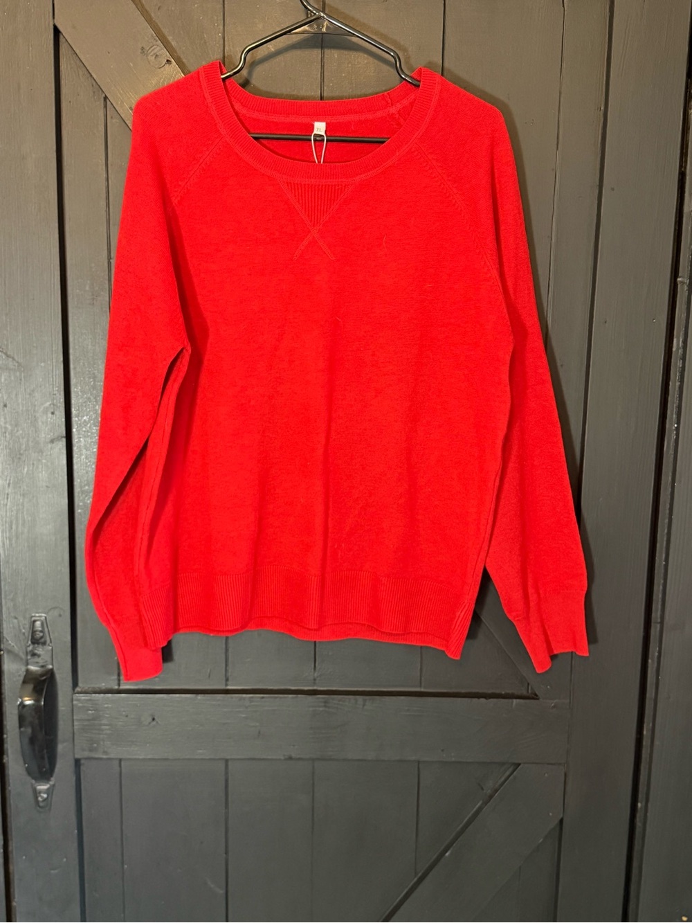 Men's Crewneck Sweater in Bright Red - Classic Everyday Knit